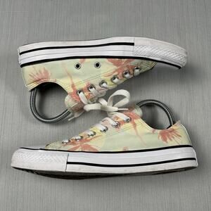 Converse All Star Low Top Womens Size 7 Spring Summer Palm Tree Floral Sneakers
